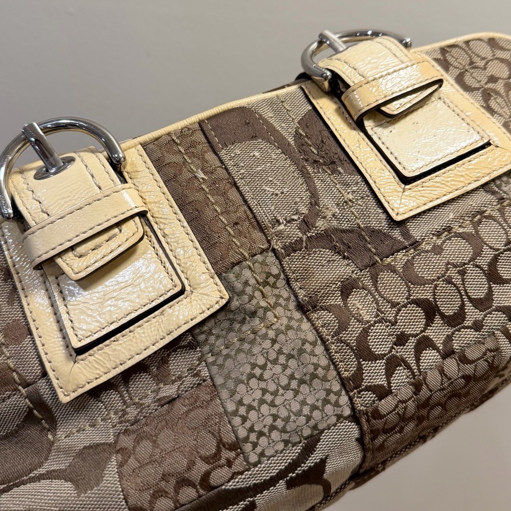 Coach Vintage Monogram Patchwork Boston Signature… - image 6